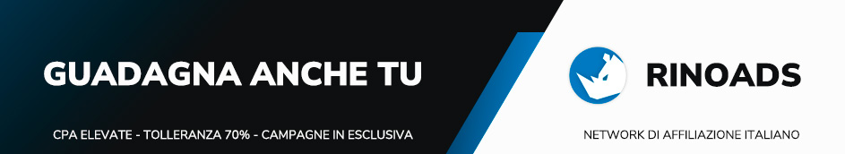 Iscriviti a Rinoads - Network di affilitazione italiano